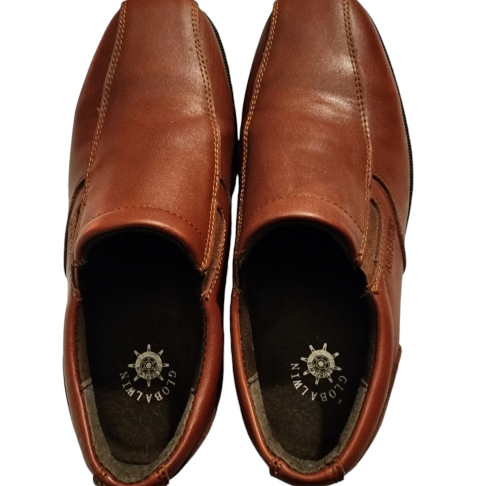 Globalwin Tampa Tan Mens/Unisex Leather Slip-Ons